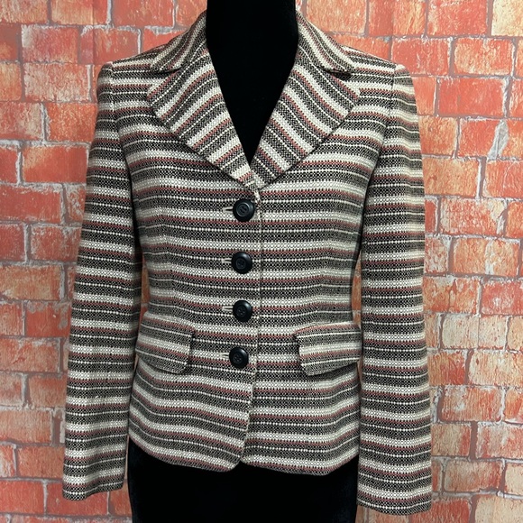 LOFT Jackets & Blazers - LOFT Striped Cotton Blazer